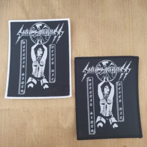 Sküllfükk SS - "Sätänik Slüts Never Die" woven patch